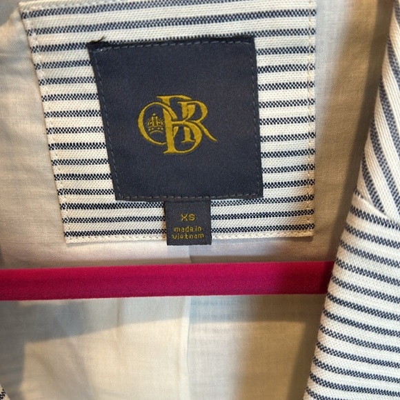 Banana Republic cream and blue striped blazer size XS - Picture 2 of 3